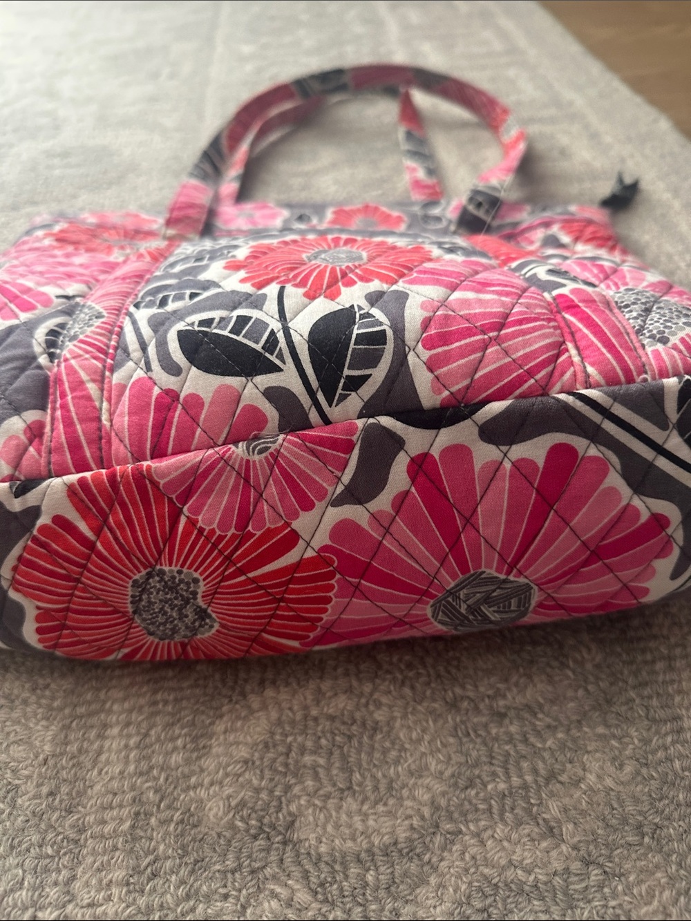 Vera Bradley Cherry Blossom Quilted Small Tote Bag - Picture 4 of 6